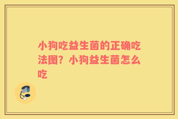 小狗吃益生菌的正确吃法图？小狗益生菌怎么吃