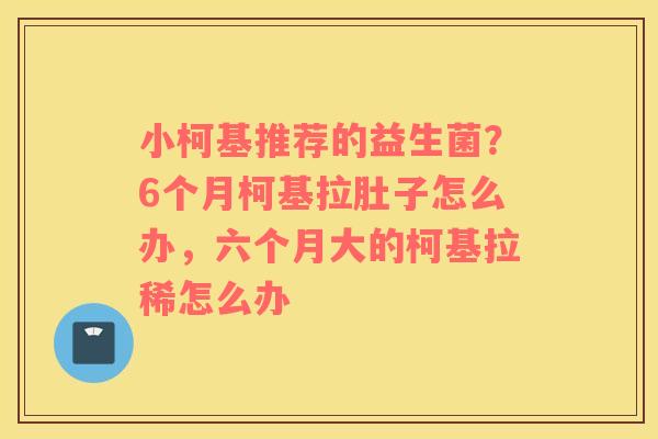 小柯基推荐的益生菌？6个月柯基拉肚子怎么办，六个月大的柯基拉稀怎么办