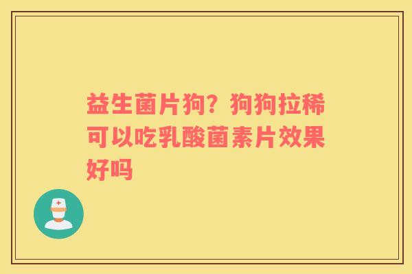 益生菌片狗？狗狗拉稀可以吃乳酸菌素片效果好吗