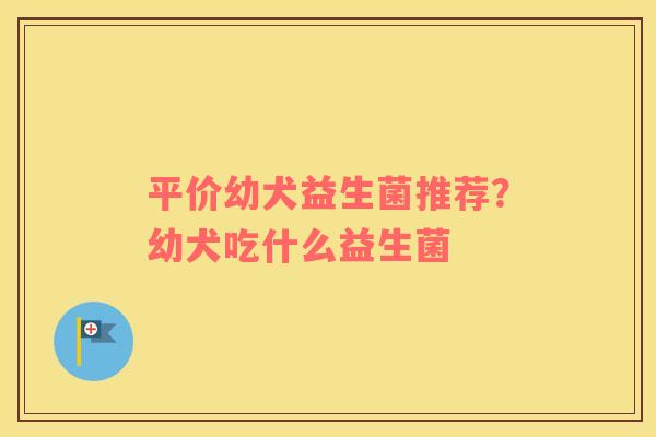 平价幼犬益生菌推荐？幼犬吃什么益生菌