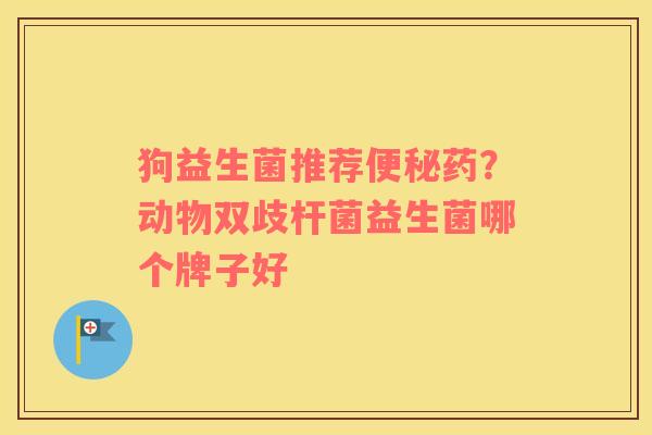狗益生菌推荐便秘药？动物双歧杆菌益生菌哪个牌子好