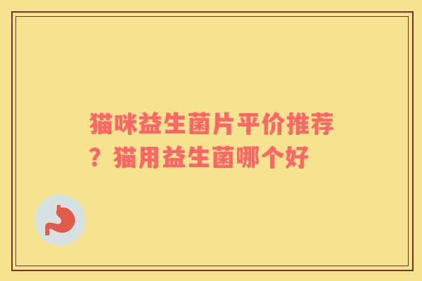 猫咪益生菌片平价推荐？猫用益生菌哪个好