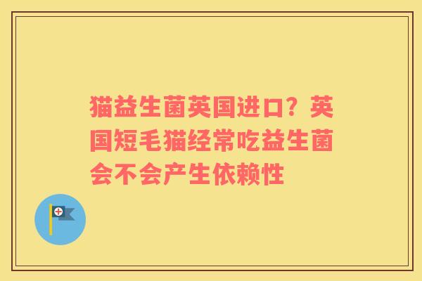 猫益生菌英国进口？英国短毛猫经常吃益生菌会不会产生依赖性