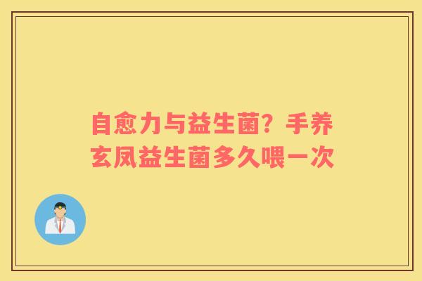 自愈力与益生菌？手养玄凤益生菌多久喂一次