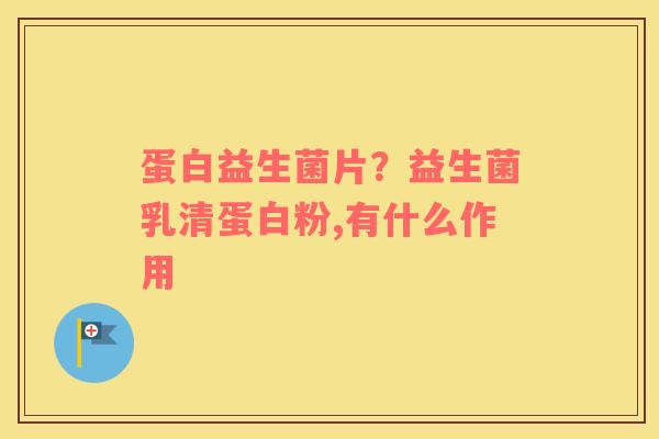 蛋白益生菌片？益生菌乳清蛋白粉,有什么作用