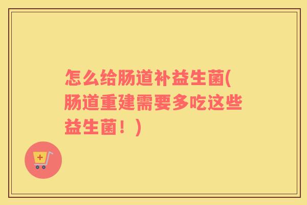 怎么给肠道补益生菌(肠道重建需要多吃这些益生菌！)