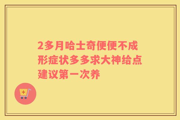 2多月哈士奇便便不成形症状多多求大神给点建议第一次养