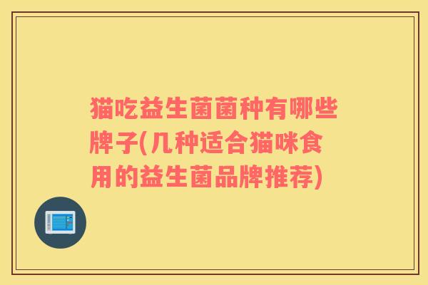 猫吃益生菌菌种有哪些牌子(几种适合猫咪食用的益生菌品牌推荐)