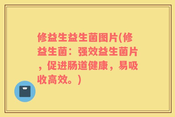 修益生益生菌图片(修益生菌：强效益生菌片，促进肠道健康，易吸收高效。)