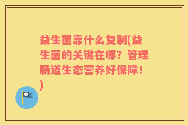 益生菌靠什么复制(益生菌的关键在哪?管理肠道生态营养好保障!) 益生菌靠什么复制(益生菌的关键在哪?管理肠道生态营养好保障!)