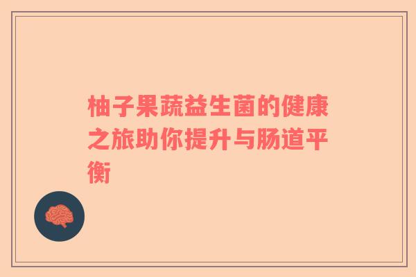 柚子果蔬益生菌的健康之旅助你提升与肠道平衡