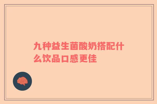 九种益生菌酸奶搭配什么饮品口感更佳