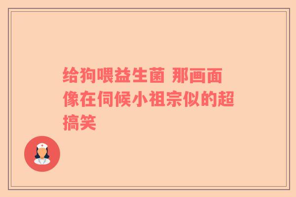 给狗喂益生菌 那画面像在伺候小祖宗似的超搞笑