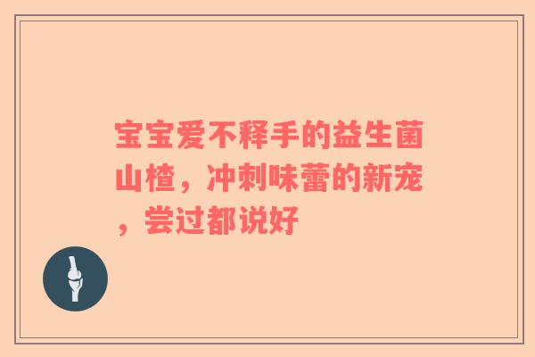 宝宝爱不释手的益生菌山楂，冲刺味蕾的新宠，尝过都说好