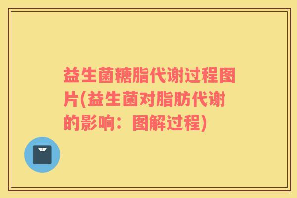 益生菌糖脂代谢过程图片(益生菌对脂肪代谢的影响：图解过程)