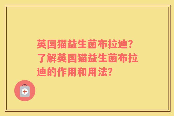 英国猫益生菌布拉迪？了解英国猫益生菌布拉迪的作用和用法？