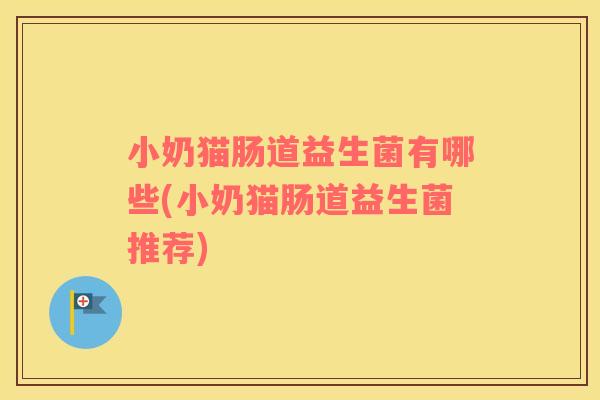 小奶猫肠道益生菌有哪些(小奶猫肠道益生菌推荐)