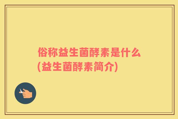 俗称益生菌酵素是什么(益生菌酵素简介)