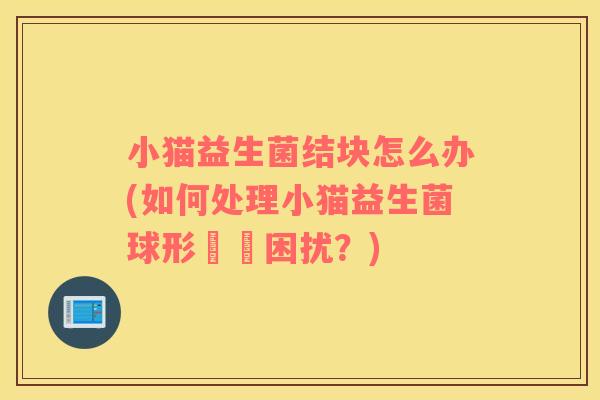 小猫益生菌结块怎么办(如何处理小猫益生菌球形結塊困扰？)