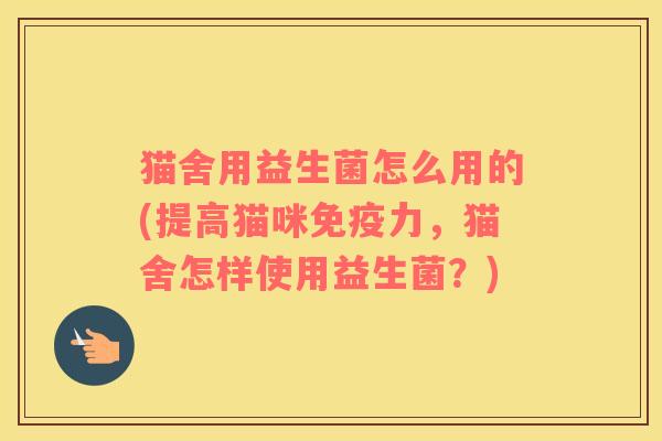 猫舍用益生菌怎么用的(提高猫咪免疫力，猫舍怎样使用益生菌？)