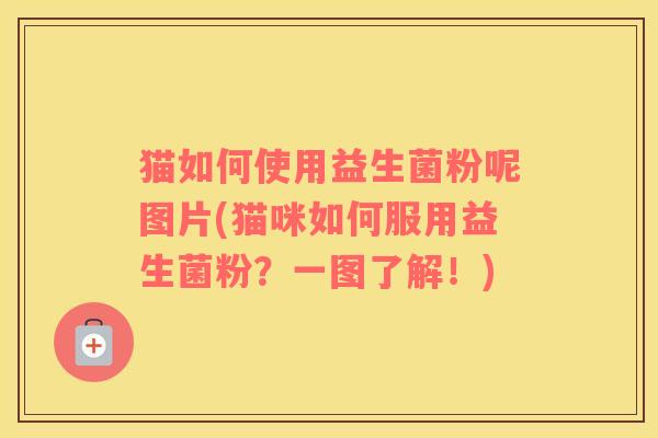 猫如何使用益生菌粉呢图片(猫咪如何服用益生菌粉？一图了解！)