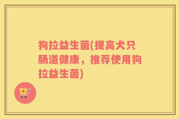狗拉益生菌(提高犬只肠道健康，推荐使用狗拉益生菌)