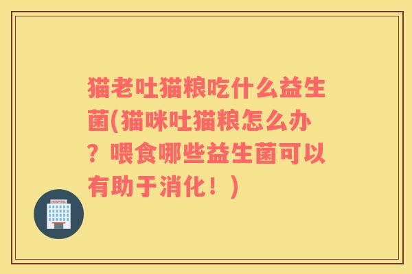 猫老吐猫粮吃什么益生菌(猫咪吐猫粮怎么办？喂食哪些益生菌可以有助于消化！)