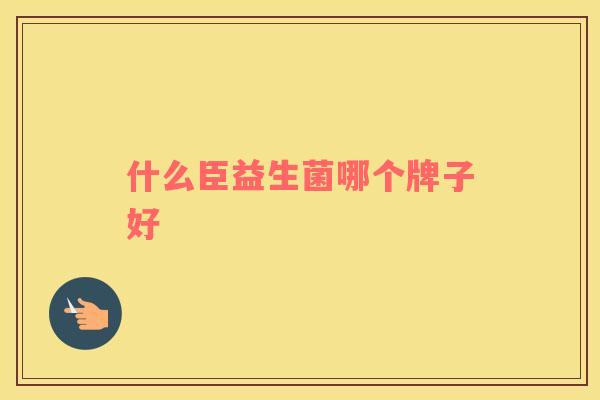 什么臣益生菌哪个牌子好