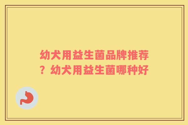 幼犬用益生菌品牌推荐？幼犬用益生菌哪种好