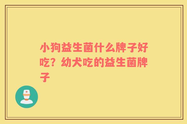小狗益生菌什么牌子好吃？幼犬吃的益生菌牌子