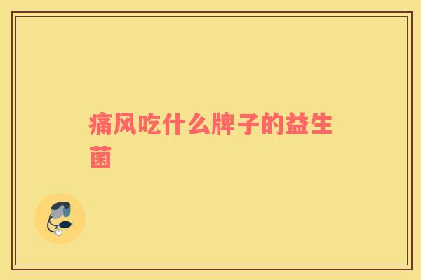 痛风吃什么牌子的益生菌