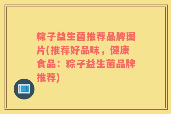 粽子益生菌推荐品牌图片(推荐好品味，健康食品：粽子益生菌品牌推荐)