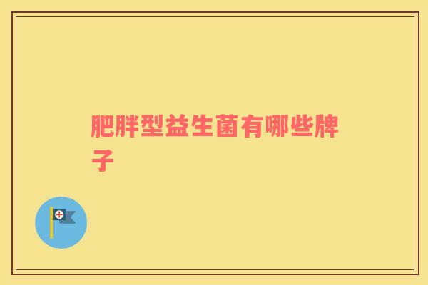 肥胖型益生菌有哪些牌子