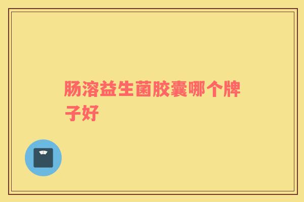 肠溶益生菌胶囊哪个牌子好