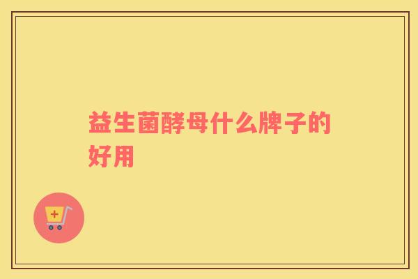 益生菌酵母什么牌子的好用