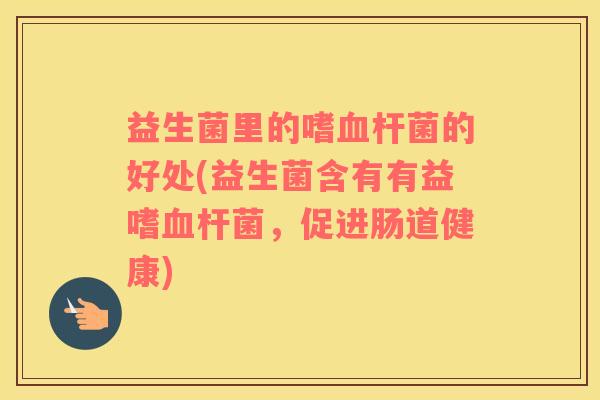 益生菌里的嗜血杆菌的好处(益生菌含有有益嗜血杆菌，促进肠道健康)