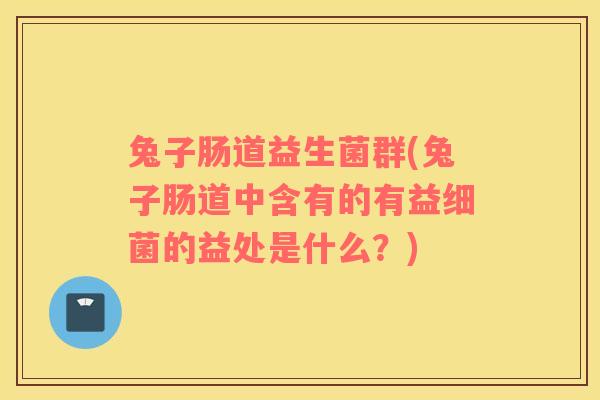兔子肠道益生菌群(兔子肠道中含有的有益细菌的益处是什么？)