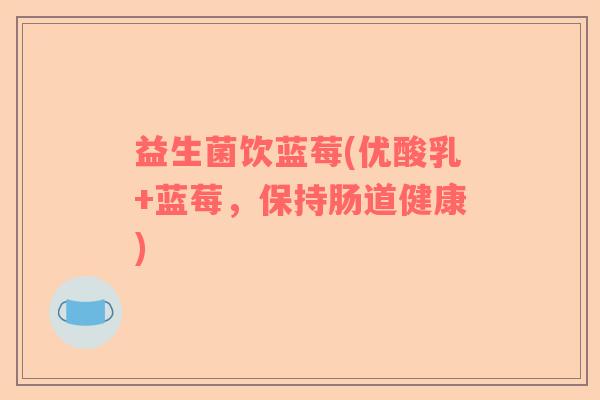 益生菌饮蓝莓(优酸乳+蓝莓，保持肠道健康)